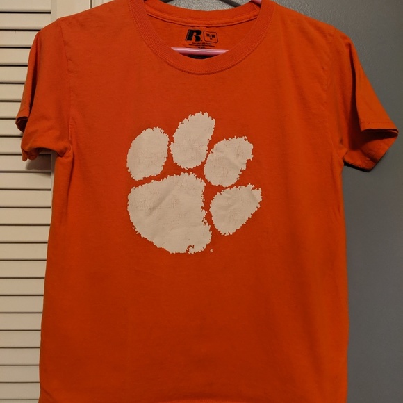 Russell Orange Clemson Tiger Paw Youth M8t Shirt